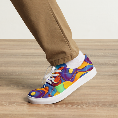 Men's Lace-Up Canvas Shoes - Pelton Swirl