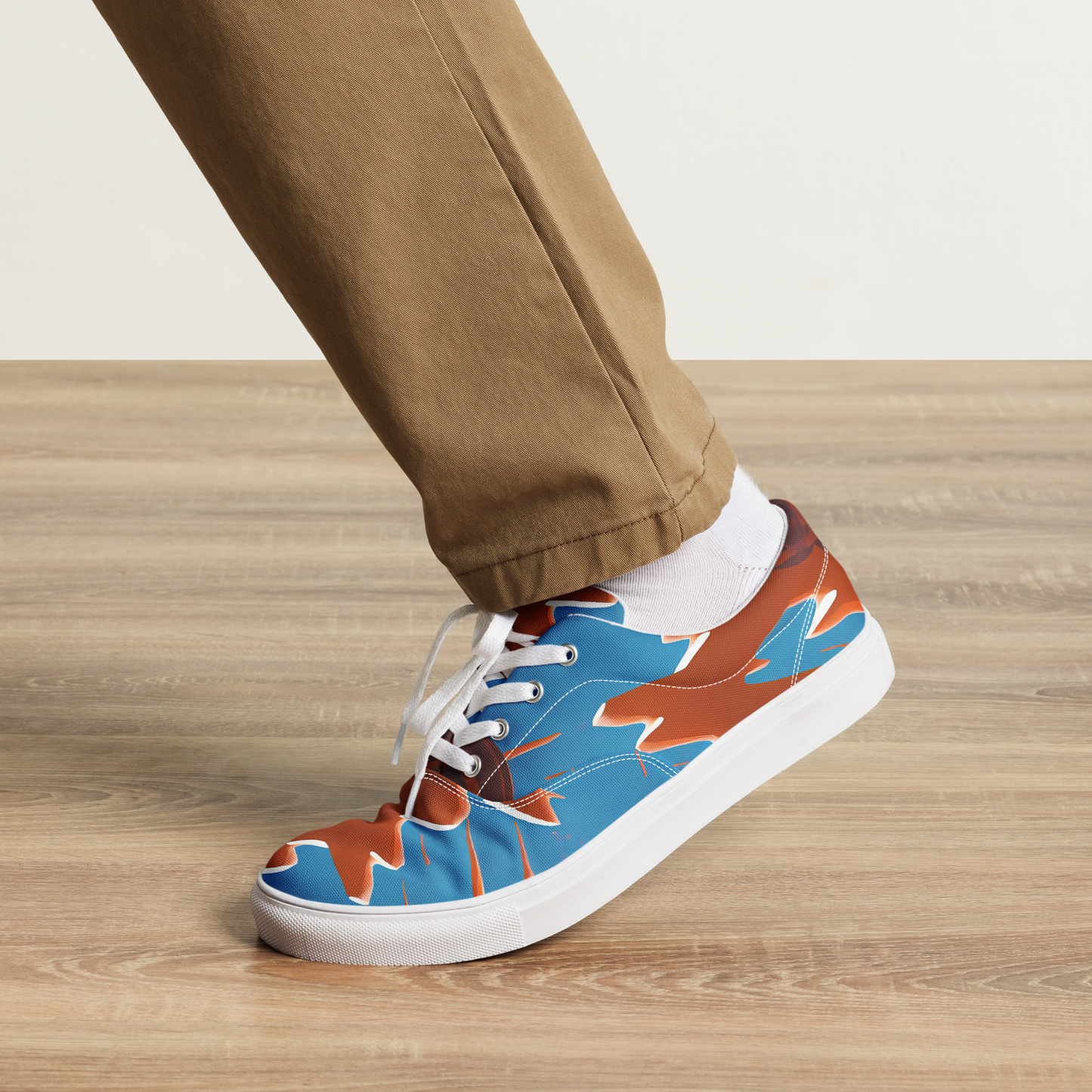 Men's Lace-Up Canvas Shoes - Desert Vortex