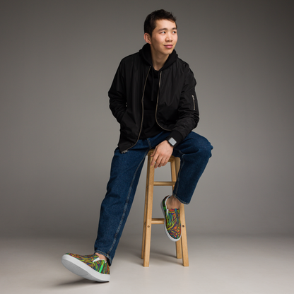 Men's Slip-On Canvas Shoes - Cosmic Garden