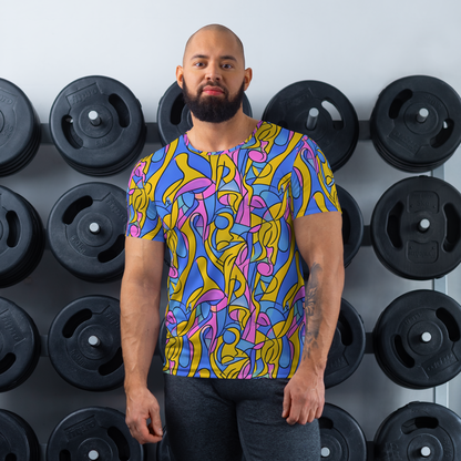 Men's Athletic T-Shirt - Cosmic Curves
