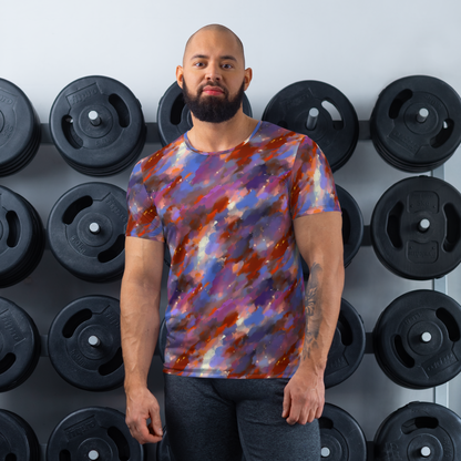 Men's Athletic T-Shirt - Celestial Brushstroke