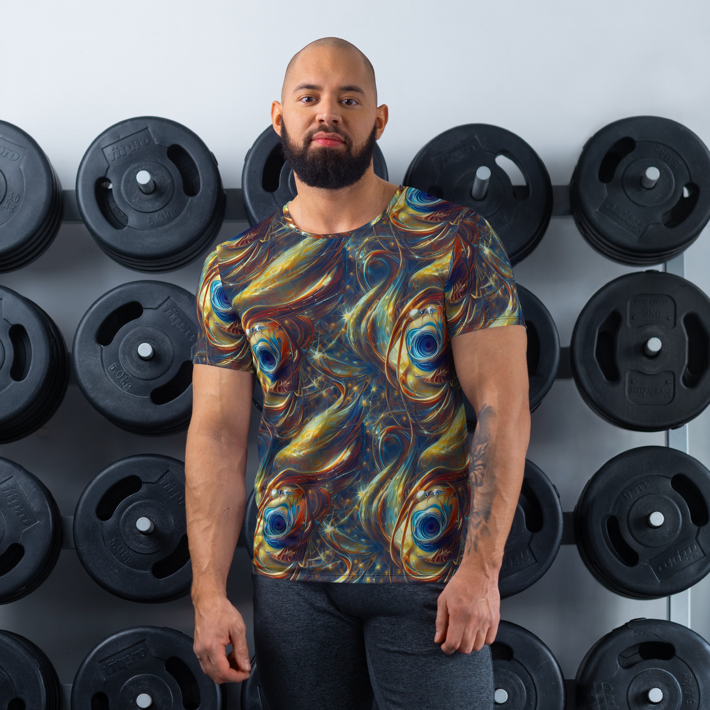 Men's Athletic T-Shirt - Celestial Vortex