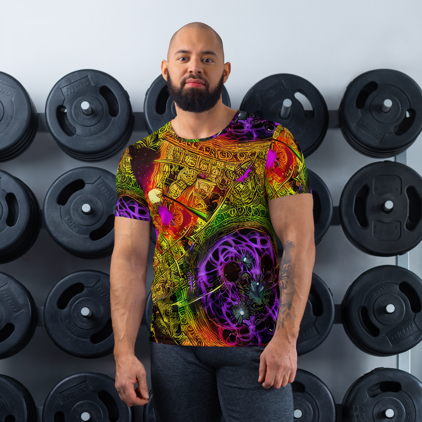 Men's Athletic T-Shirt - Neon Glyphworks