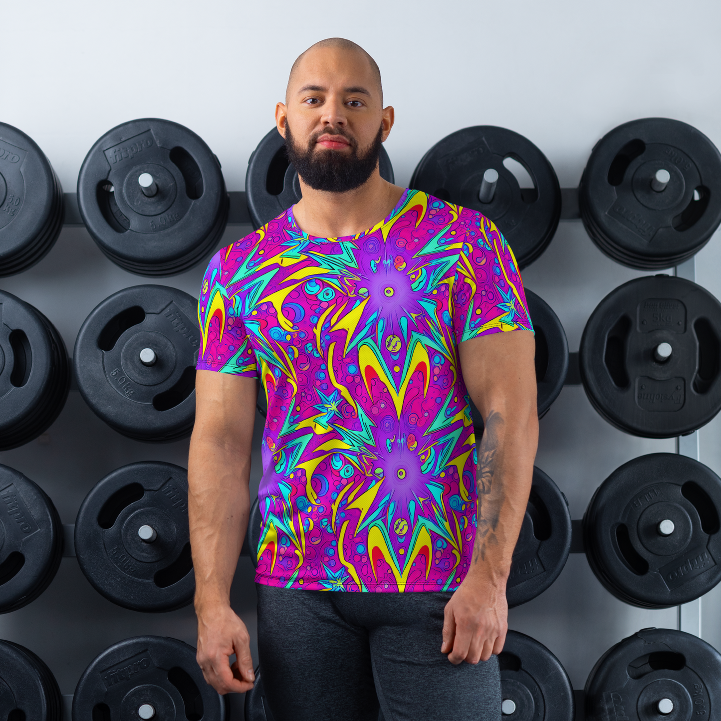 Men's Athletic T-Shirt - Nebula Radiance