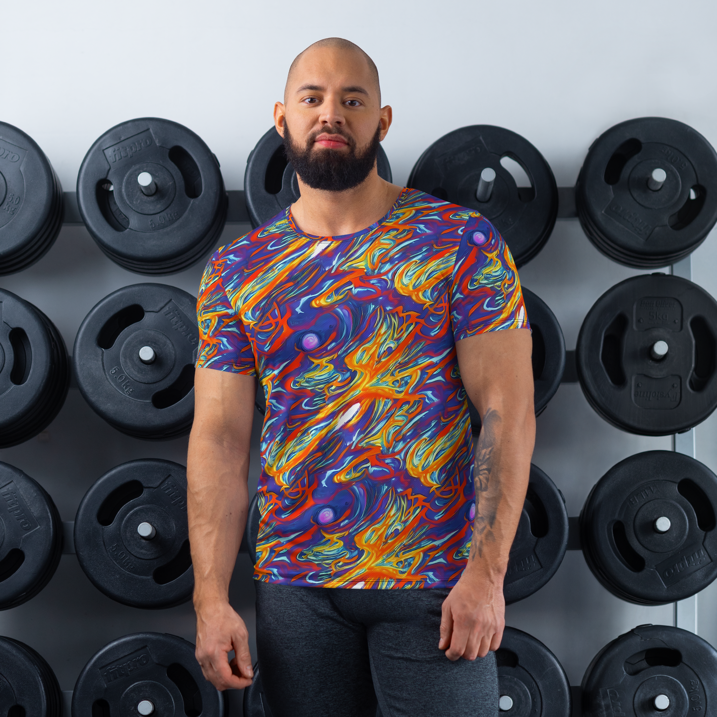 Men's Athletic T-Shirt - Galactic Ember