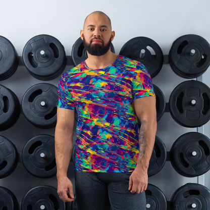 Men's Athletic T-Shirt - Spectrum Streaks