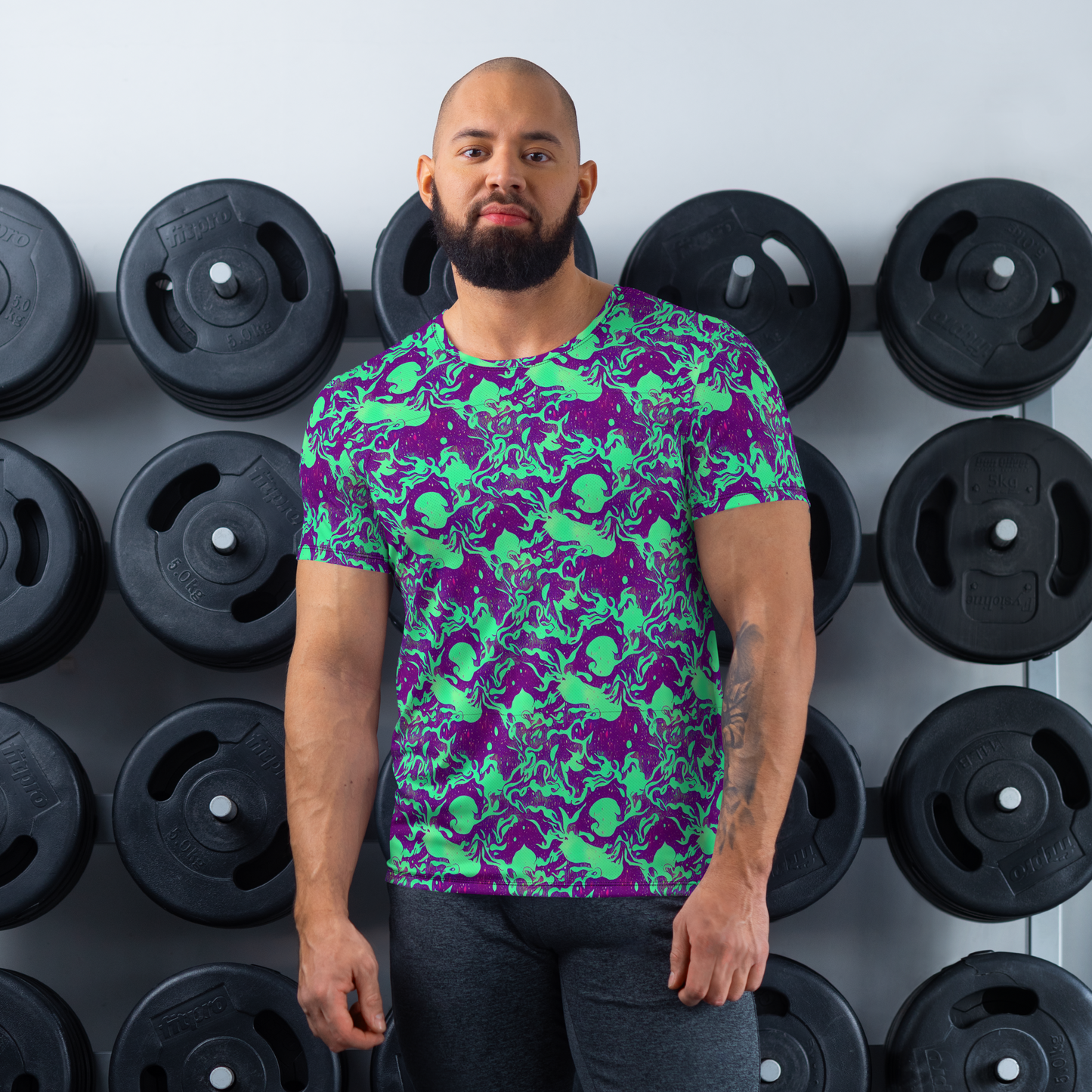 Men's Athletic T-Shirt - Alien Ripples