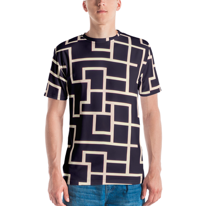 Men's Crew Neck T-Shirt - Gilded Gridlock