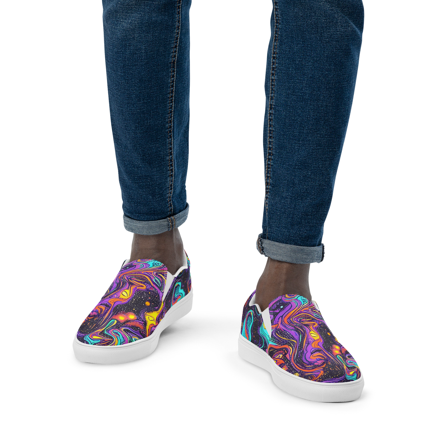 Men's Slip-On Canvas Shoes - Hutty Nebula