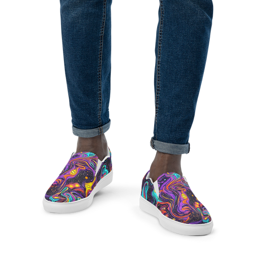 Men's Slip-On Canvas Shoes - Hutty Nebula