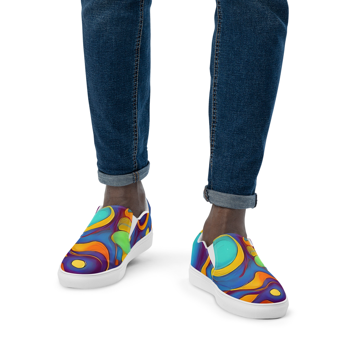 Men's Slip-On Canvas Shoes - Pelton Swirl