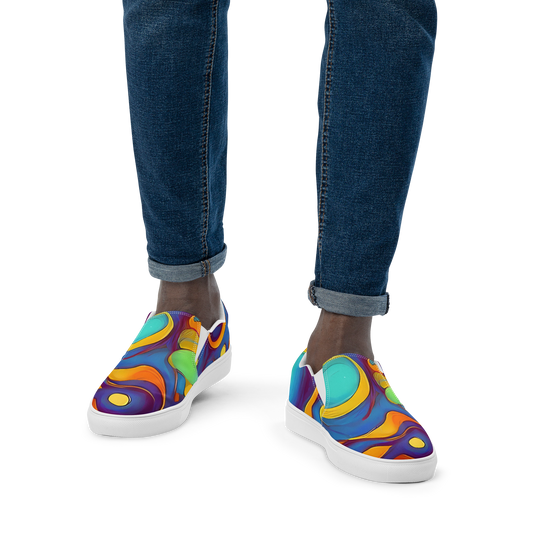 Men's Slip-On Canvas Shoes - Pelton Swirl