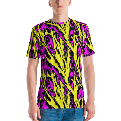 Men's Crew Neck T-Shirt - Neon Savanna