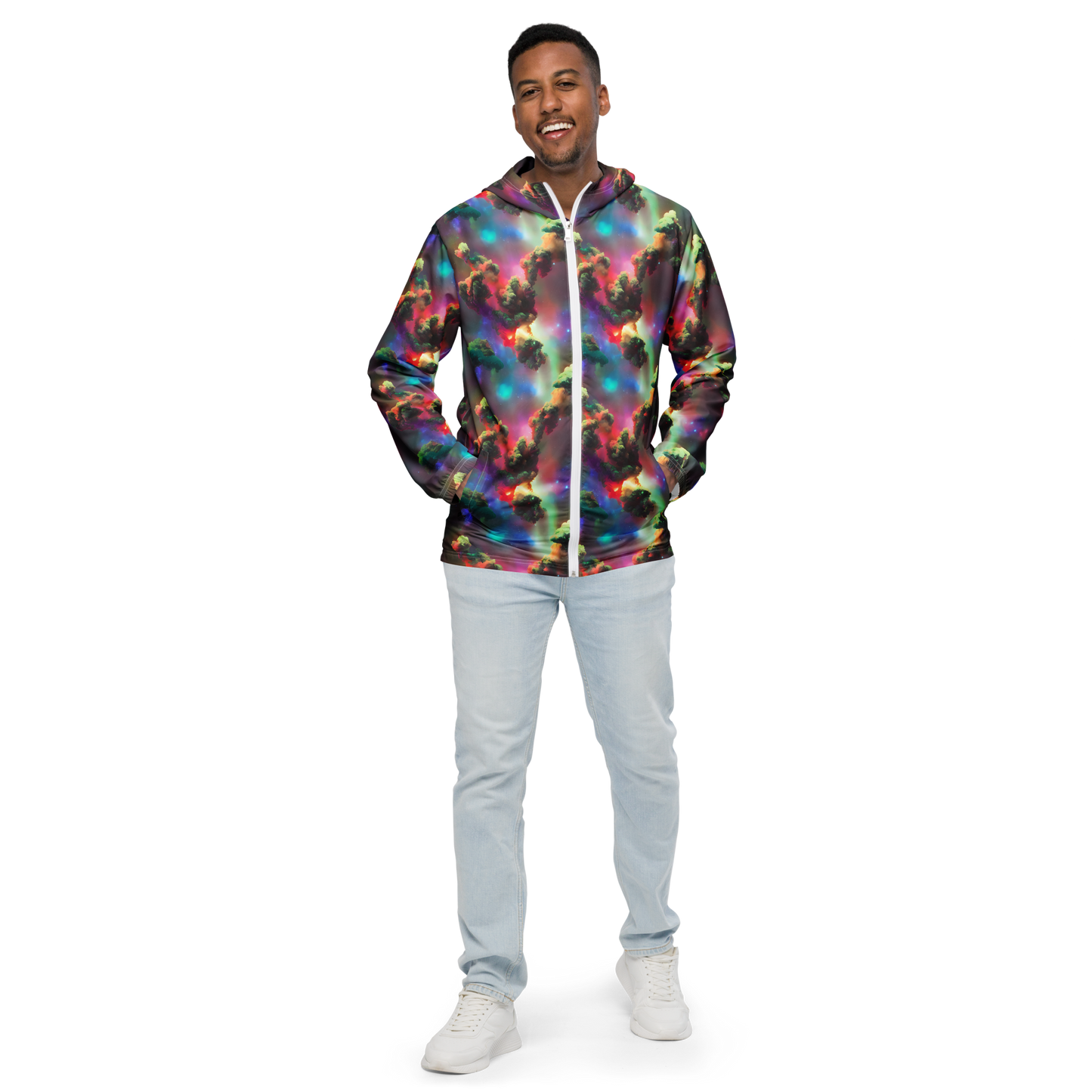 Men's Windbreaker - Nebula Dreams