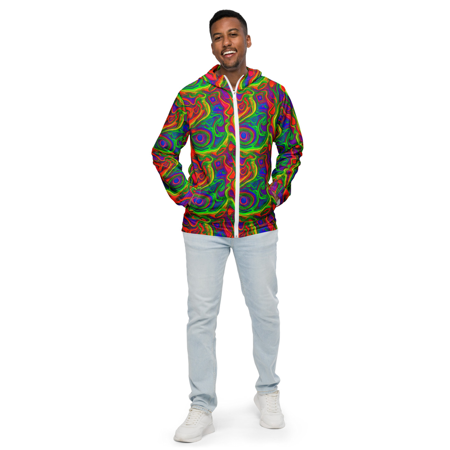 Men's Windbreaker - Psychedelic Waves