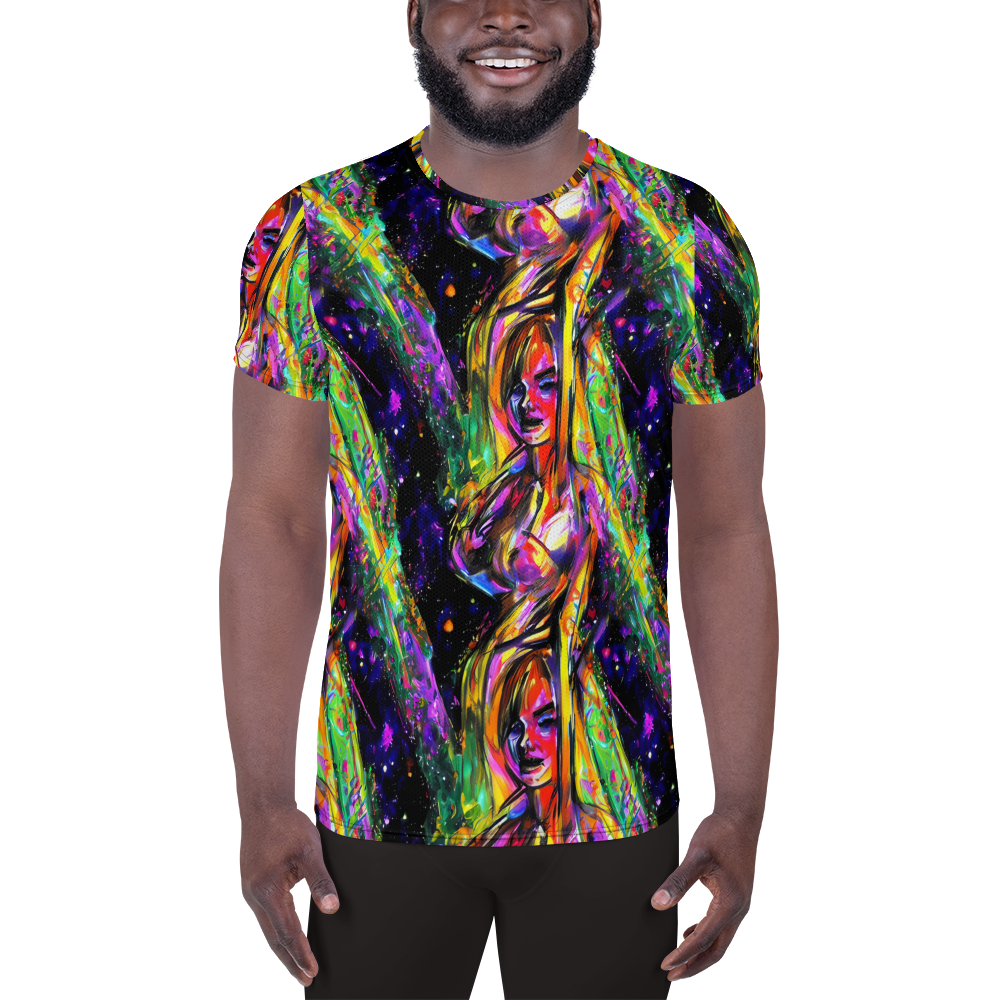 Men's Athletic T-Shirt - Galactic Flamenco