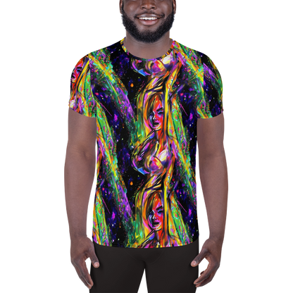 Men's Athletic T-Shirt - Galactic Flamenco