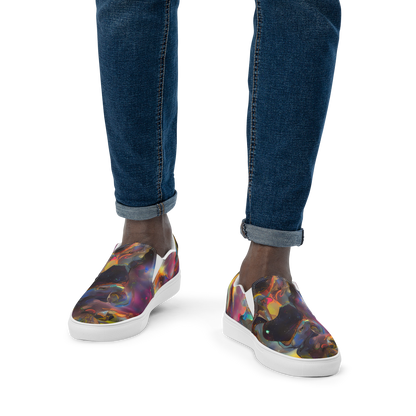Men's Slip-On Canvas Shoes - Cosmic Fusion