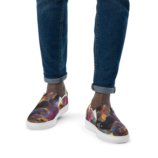 Men's Slip-On Canvas Shoes - Cosmic Fusion