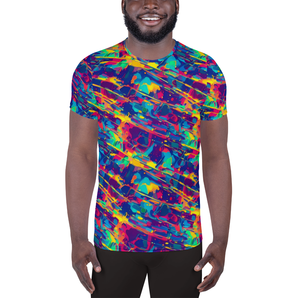 Men's Athletic T-Shirt - Spectrum Streaks