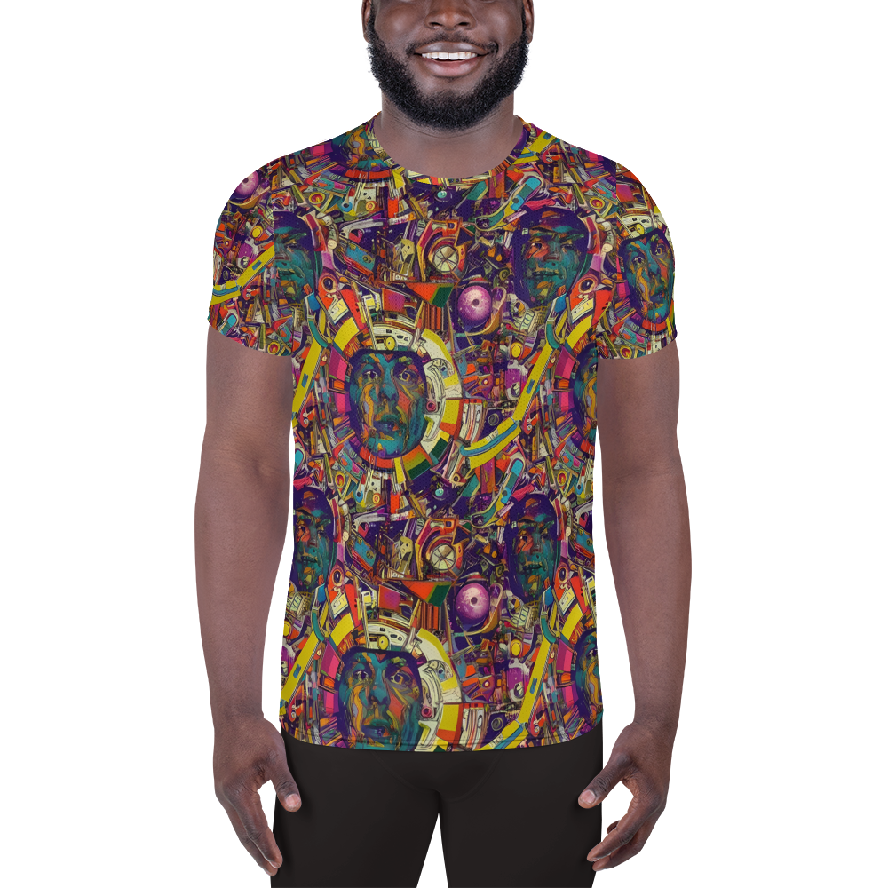 Men's Athletic T-Shirt - Cosmic Collage