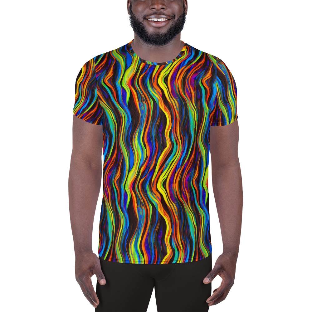 Men's Athletic T-Shirt - Celestial Waves