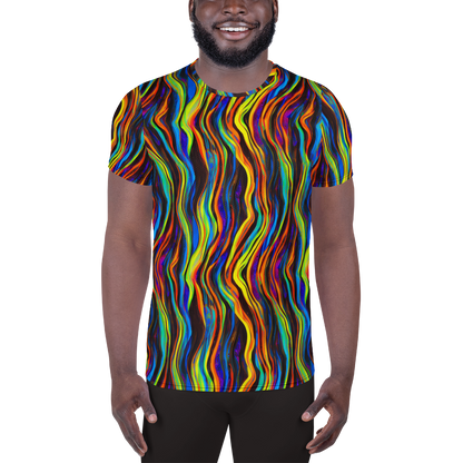 Men's Athletic T-Shirt - Celestial Waves