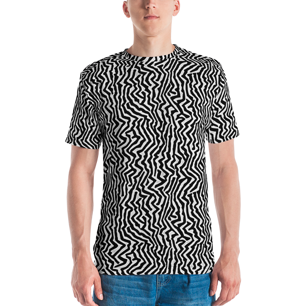 Men's Crew Neck T-Shirt - Static Swirl