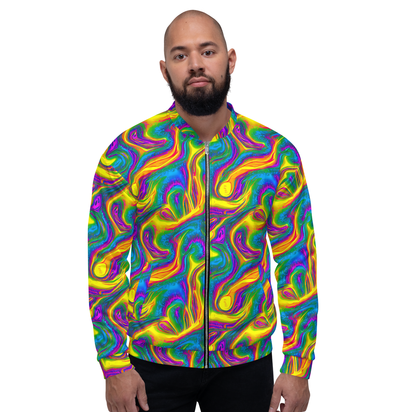 Bomber Jacket - Electric Aurora