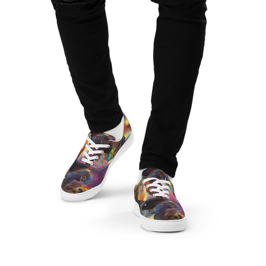 Men's Lace-Up Canvas Shoes - Cosmic Fusion