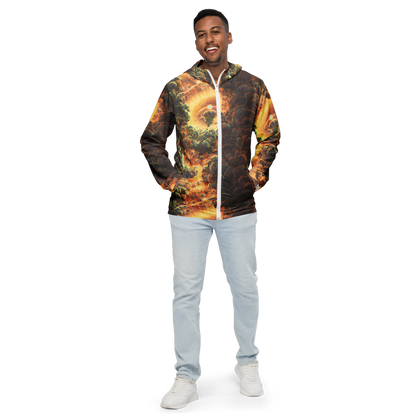 Men's Windbreaker - Volcanic Cascade