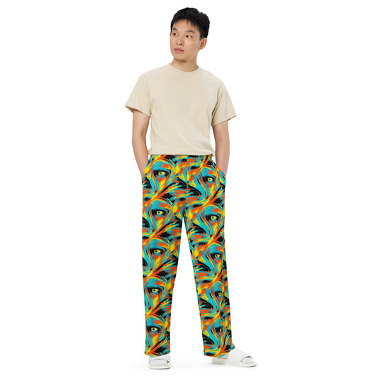 Wide-Leg Pants - Solar Swoosh