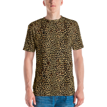 Men's Crew Neck T-Shirt - Cheetah Mosaic