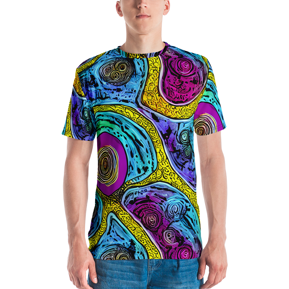 Men's Crew Neck T-Shirt - Orbiting Orbs