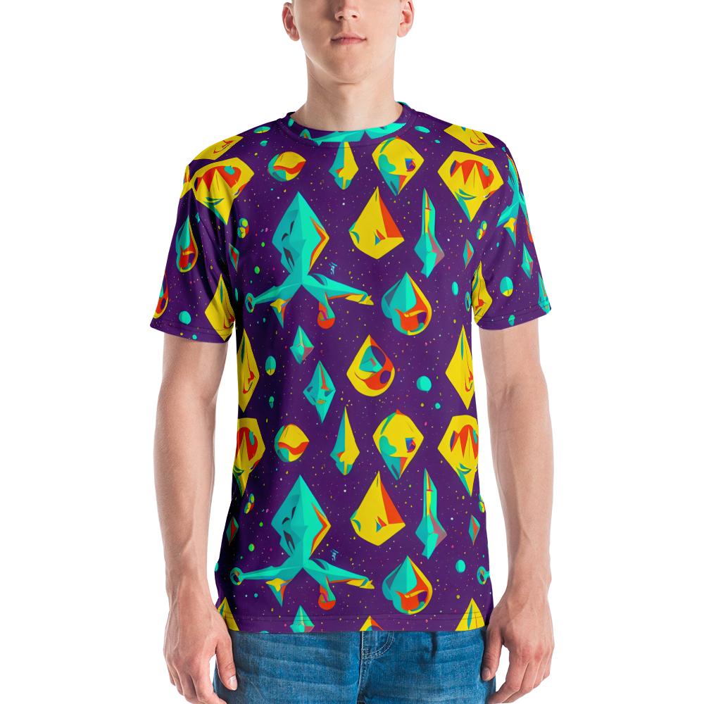 Men's Crew Neck T-Shirt - Cascading Prism