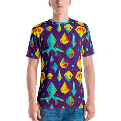 Men's Crew Neck T-Shirt - Cascading Prism