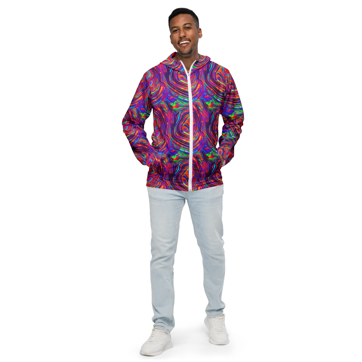 Men's Windbreaker - Quantum Spiral