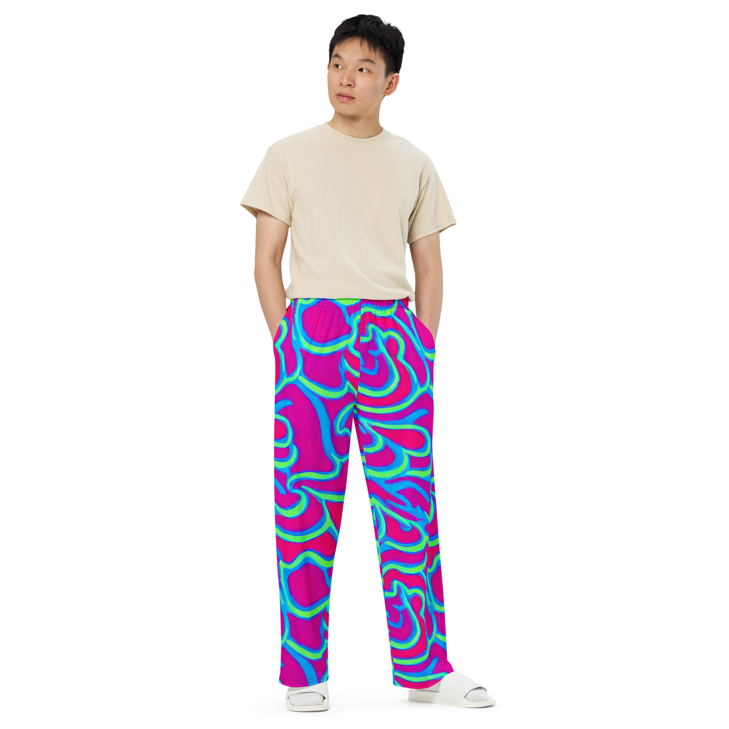 Wide-Leg Pants - Aquatic Ember