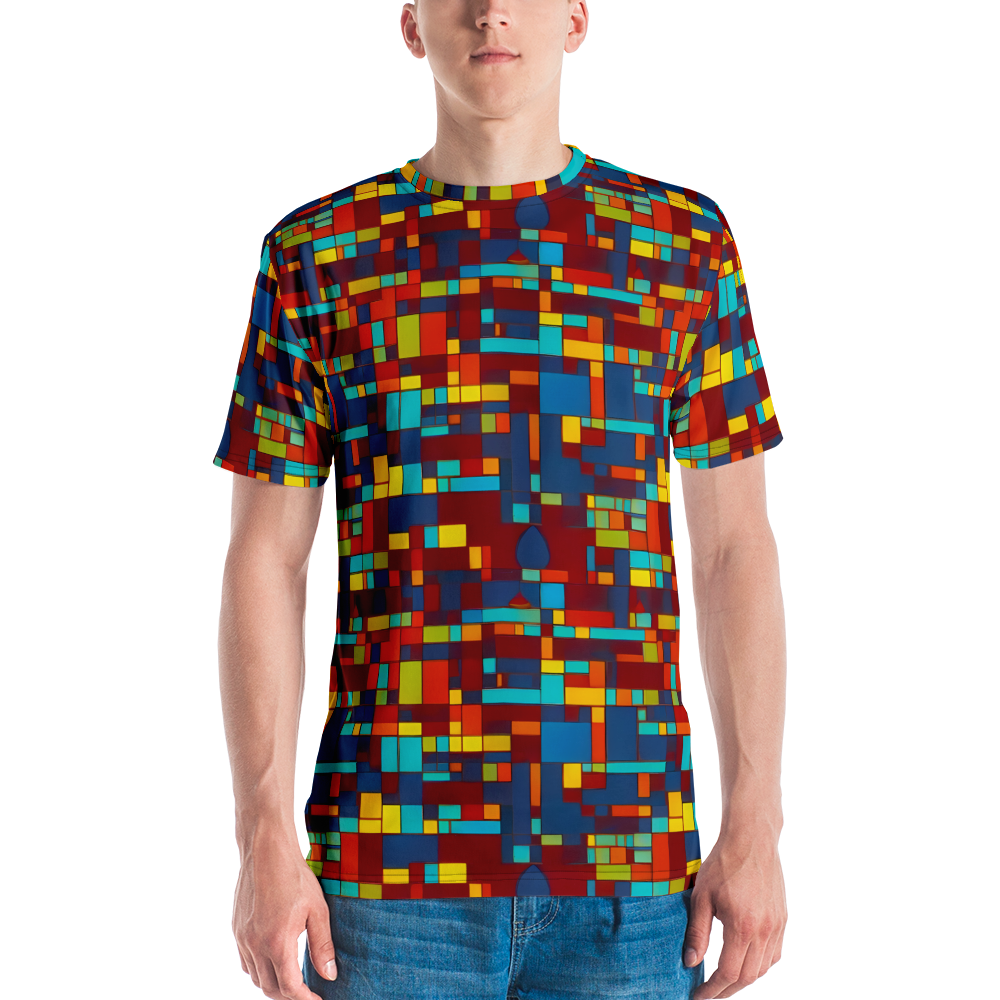 Men's Crew Neck T-Shirt - Astral Grid