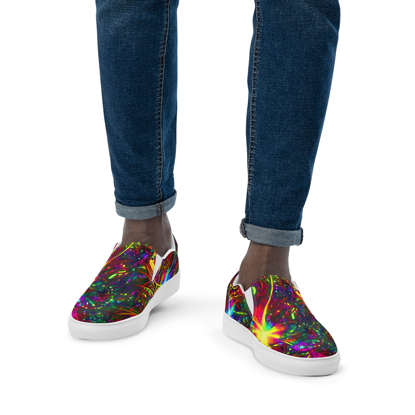 Men's Slip-On Canvas Shoes - Stellar Burst