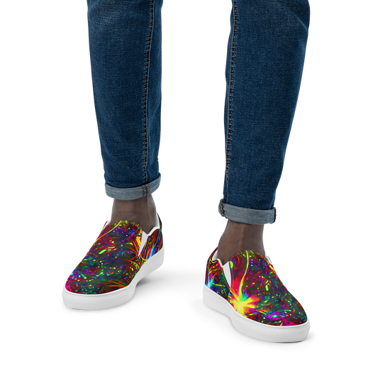 Men's Slip-On Canvas Shoes - Stellar Burst