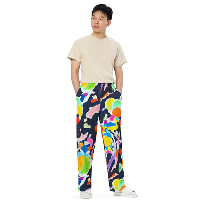 Wide-Leg Pants - Kaleido Burst
