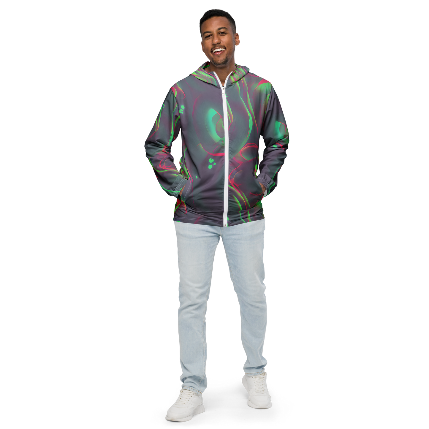 Men's Windbreaker - Neon Whisper