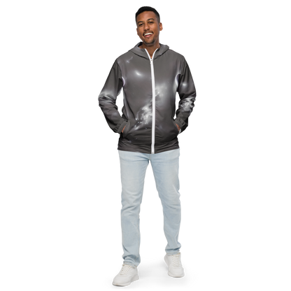 Men's Windbreaker - Silver Nebula