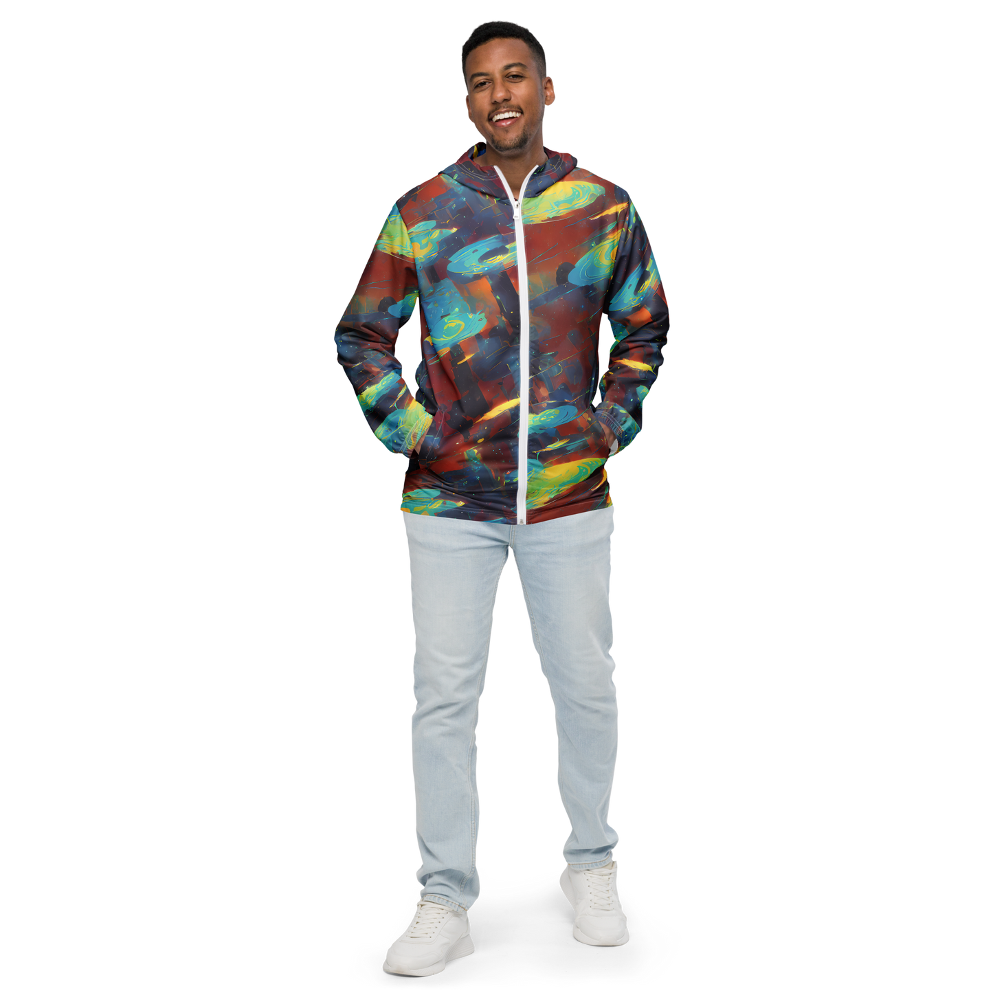 Men's Windbreaker - Journey Through Infinity