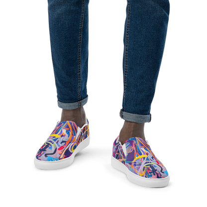 Men's Slip-On Canvas Shoes - Vibrant Fusion