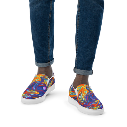 Men's Slip-On Canvas Shoes - Galactic Ember