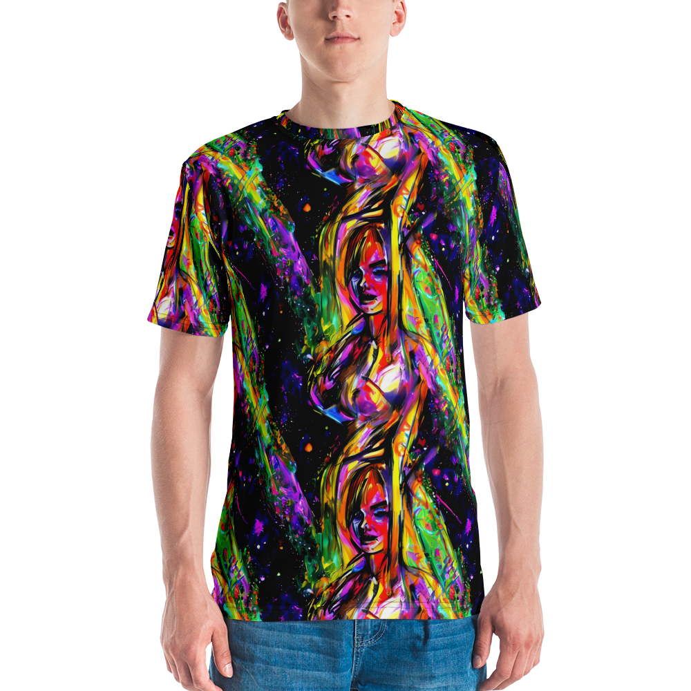 Men's Crew Neck T-Shirt - Galactic Flamenco