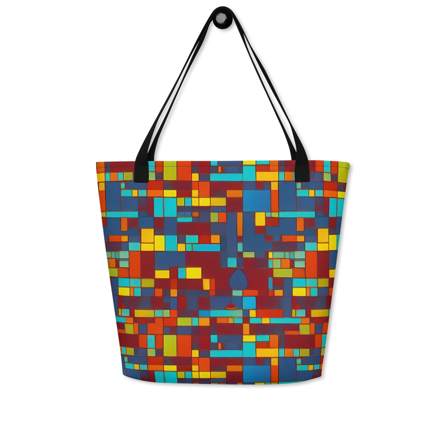 Large Tote Bag w/ Pocket - Astral Grid