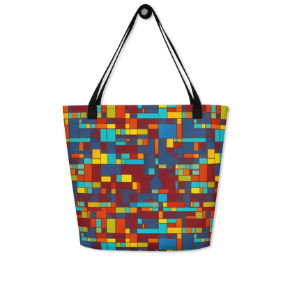 Large Tote Bag w/ Pocket - Astral Grid